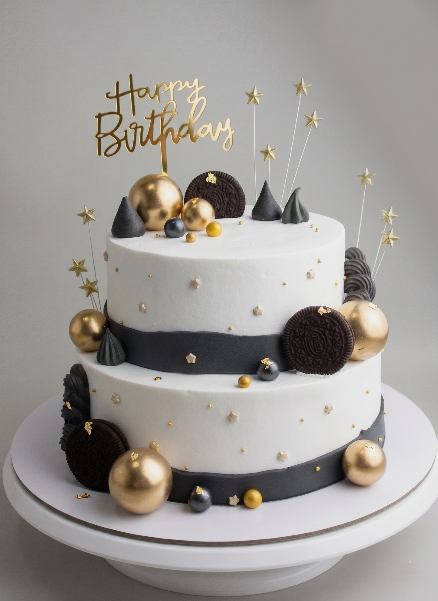B-502 Black & Gold Cake