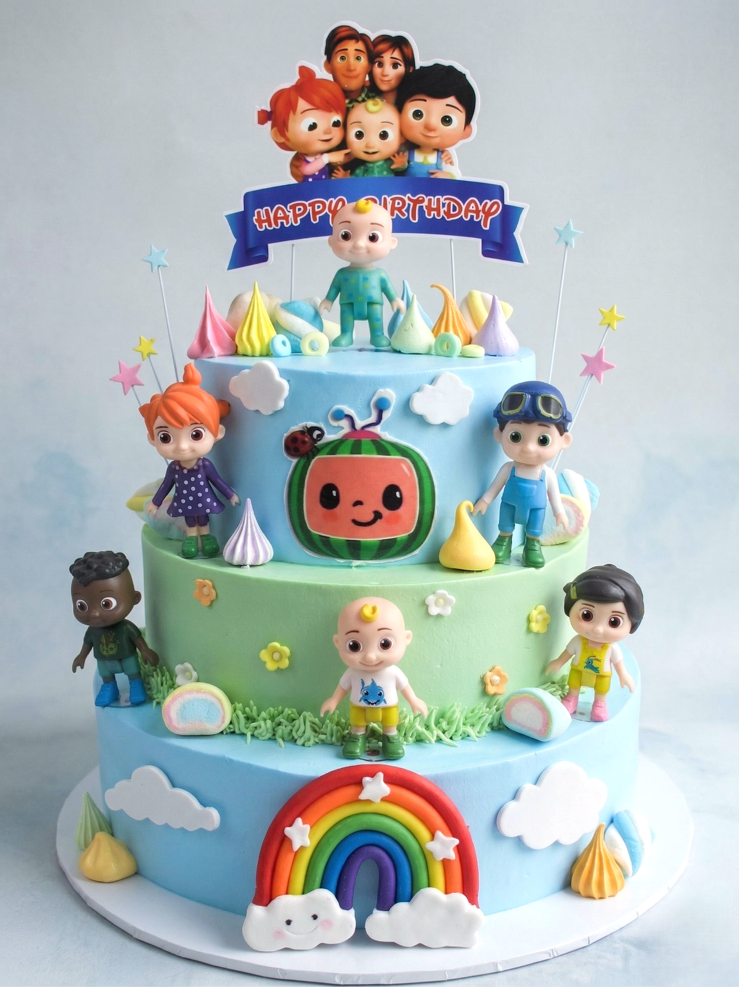 B-769 3 Tier Cocomelon Cake