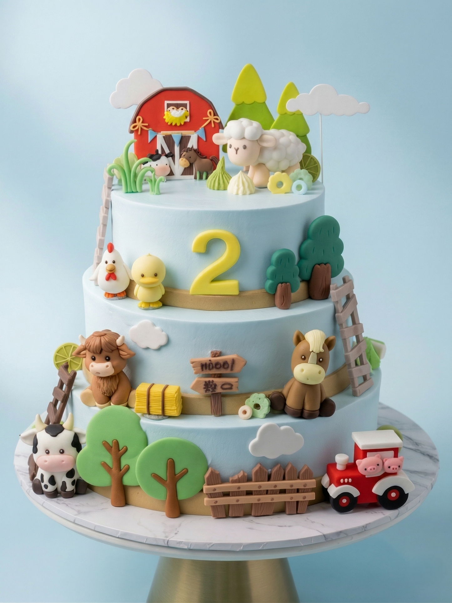 B-773 3 Tier Animal Farm