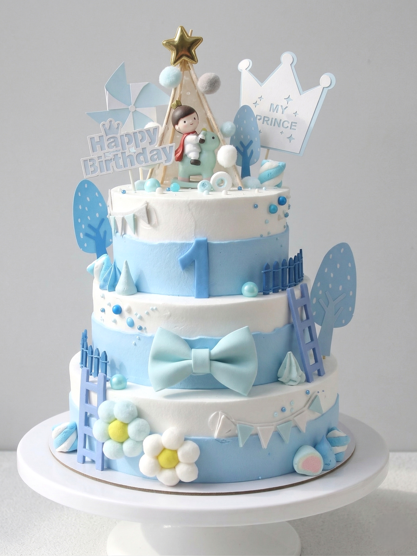 B-776 3 Tier Prince on Rocking Horse Cake