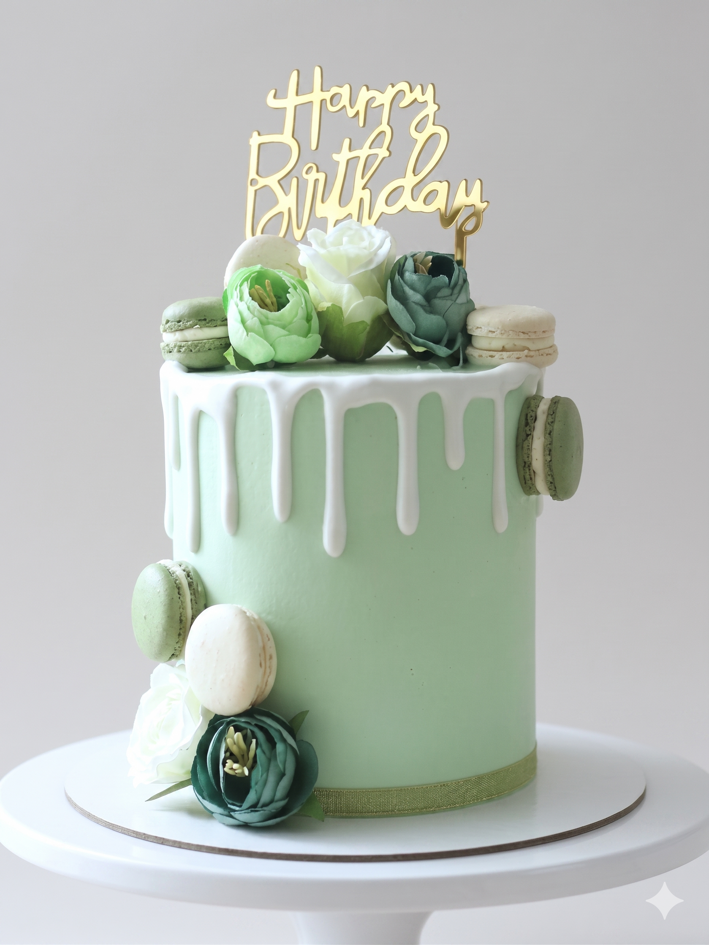 BA-089 Green themed Drip Cake
