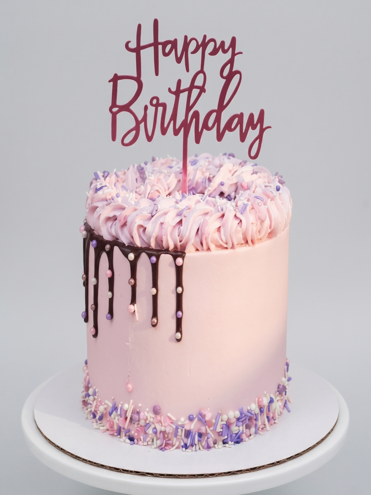 BA-093 chocolate Dripping Purple Cake