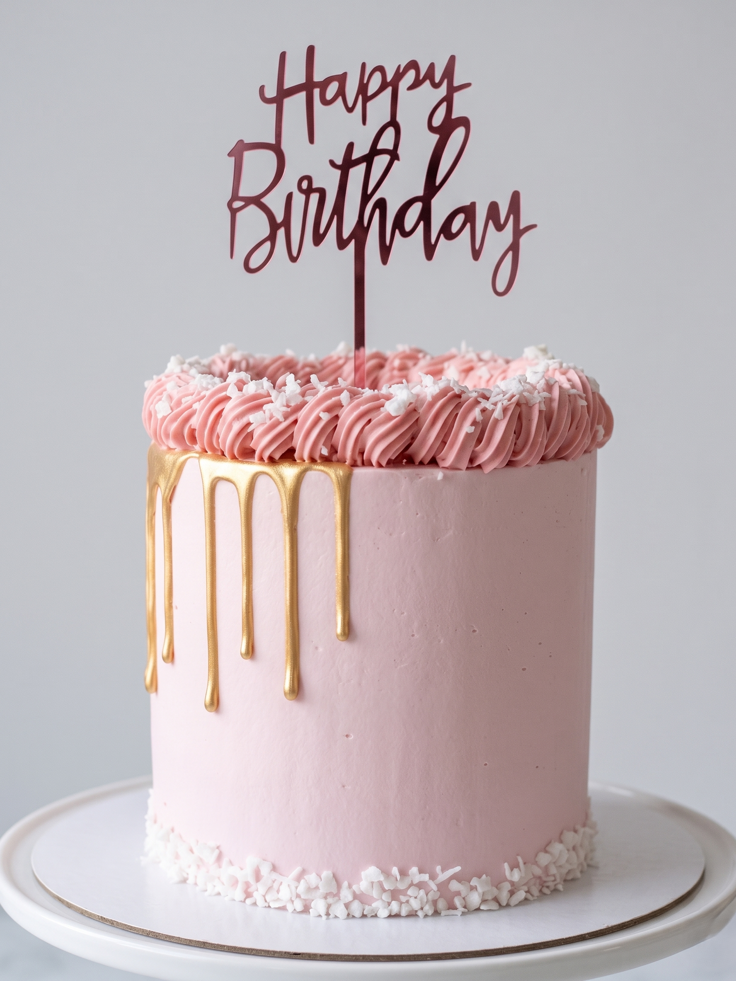 BA-094 Gold Dripping Pinkish Cake
