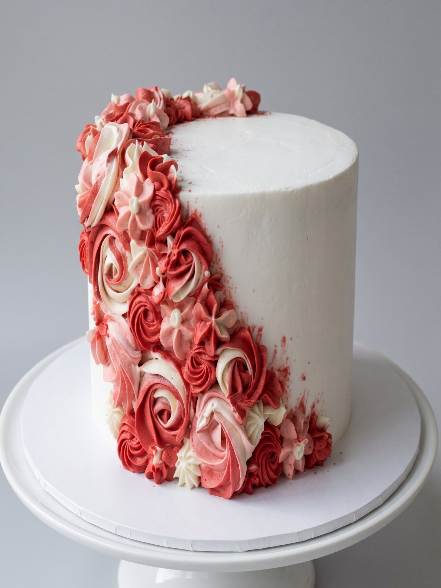 BA-095 Red & Pink Cascading Flowers