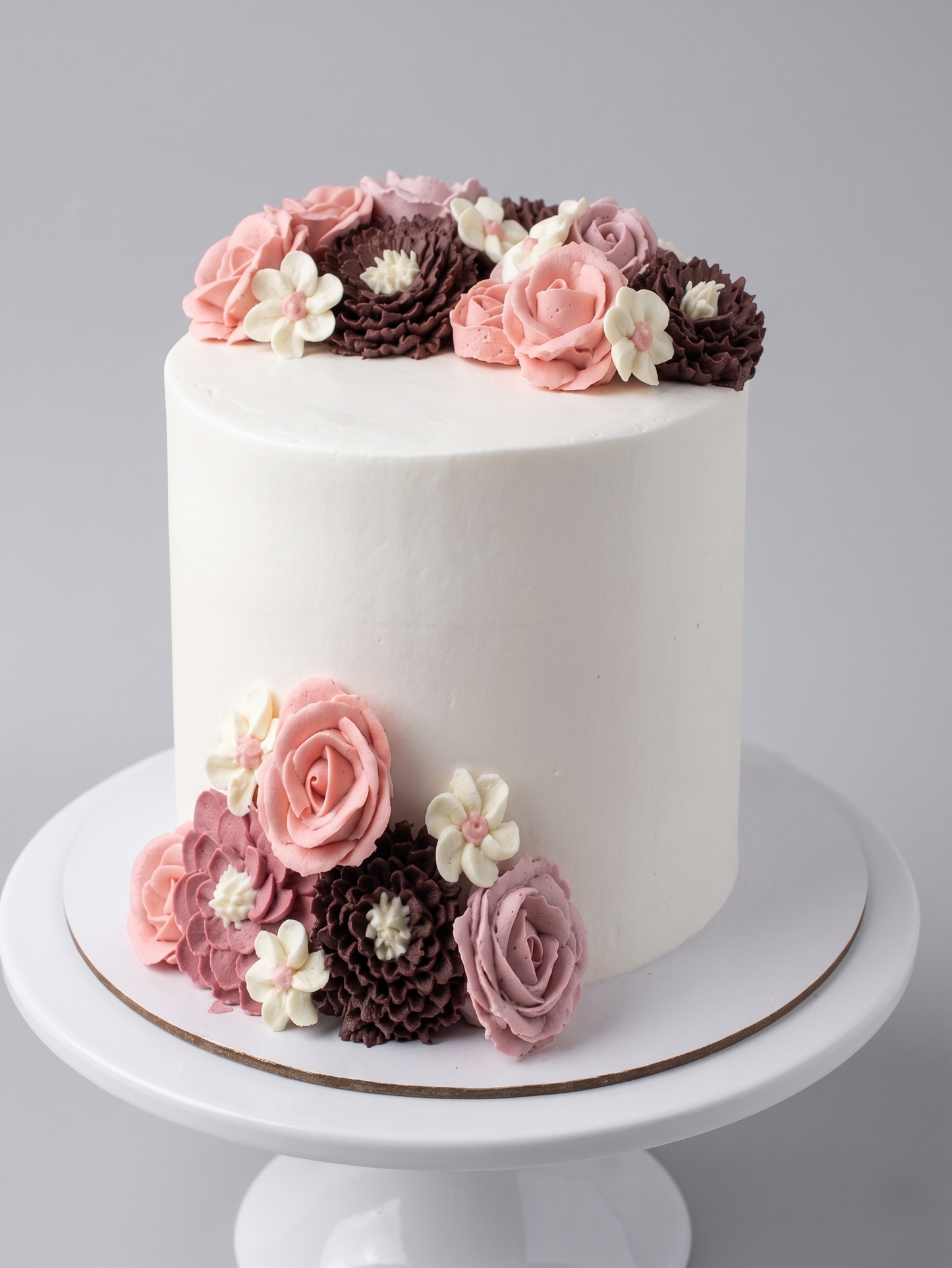 BA-126 Pinkish Buttercream Flowers