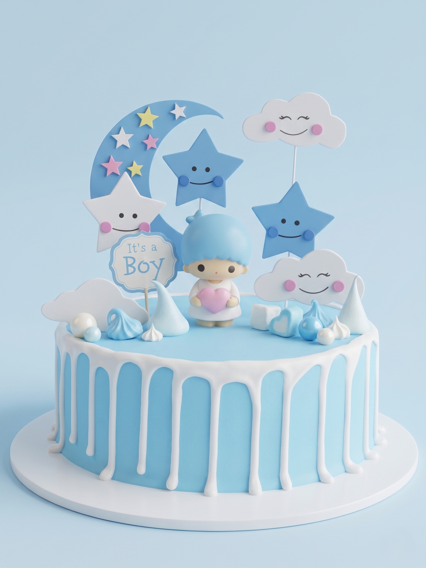 BS-153 Twin Star Boy with Smiling Clouds