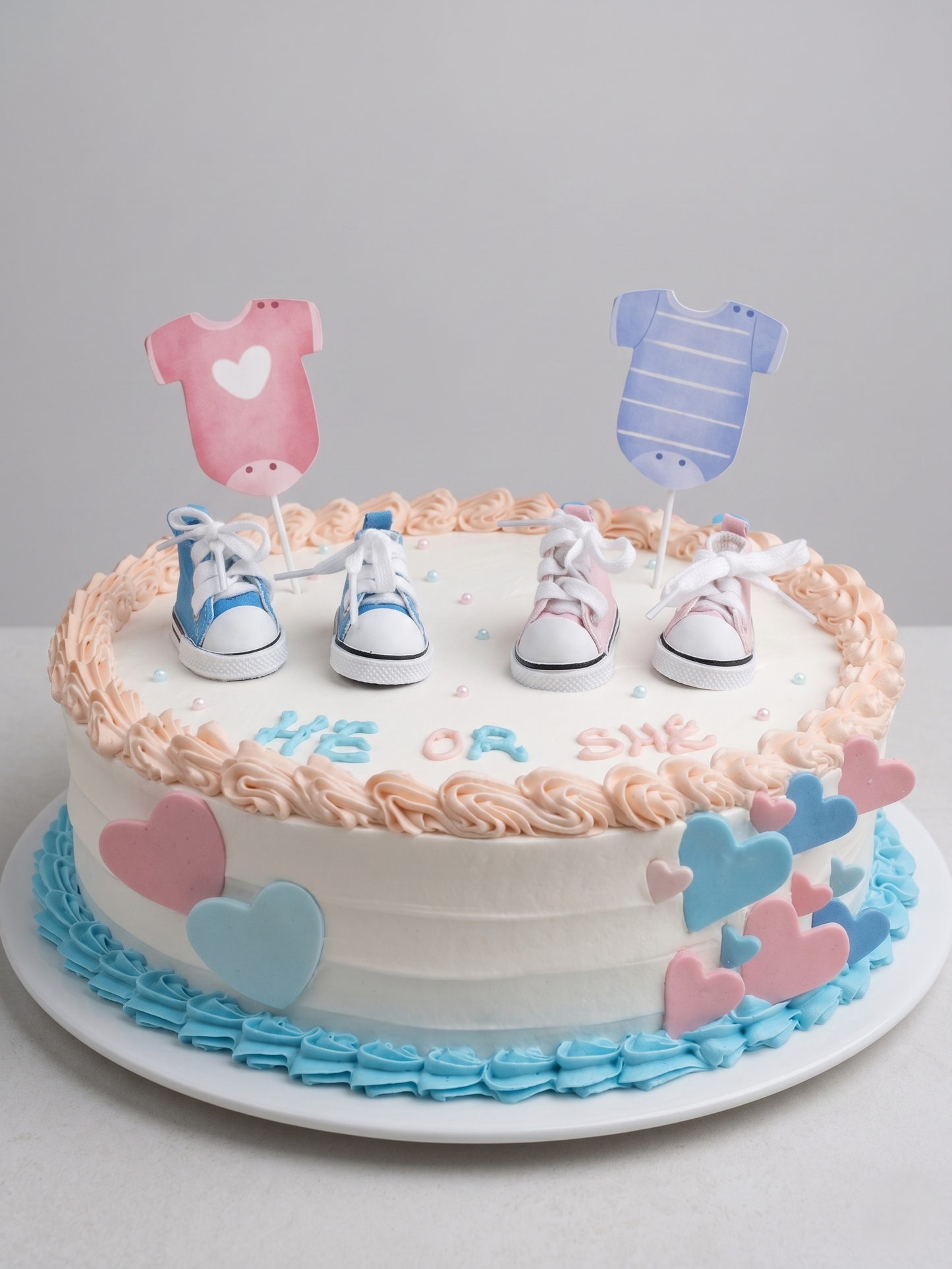 BS-222 Pink & Blue Baby Shoes #1