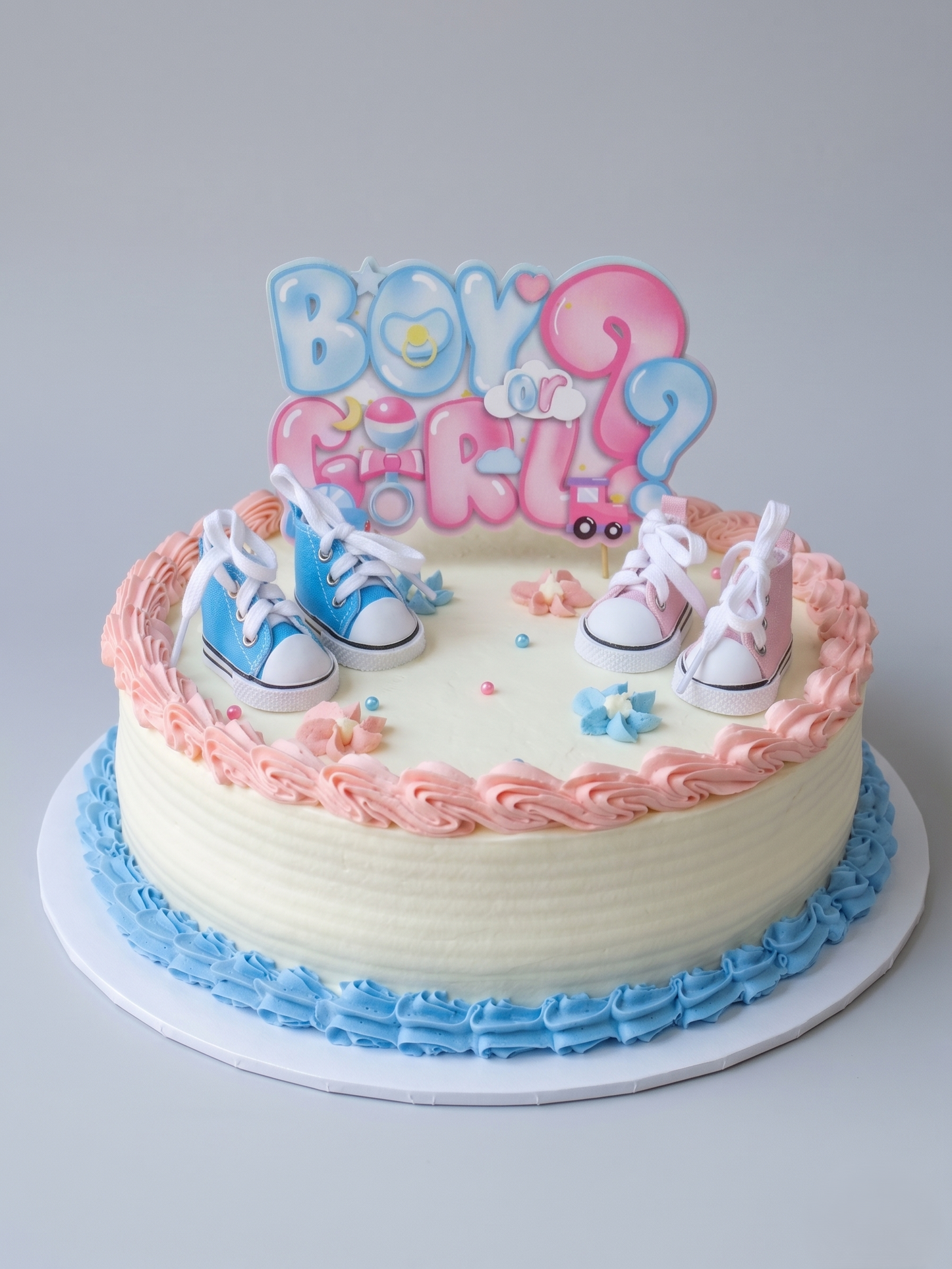 BS-224 Pink and Blue Baby Shoes #2