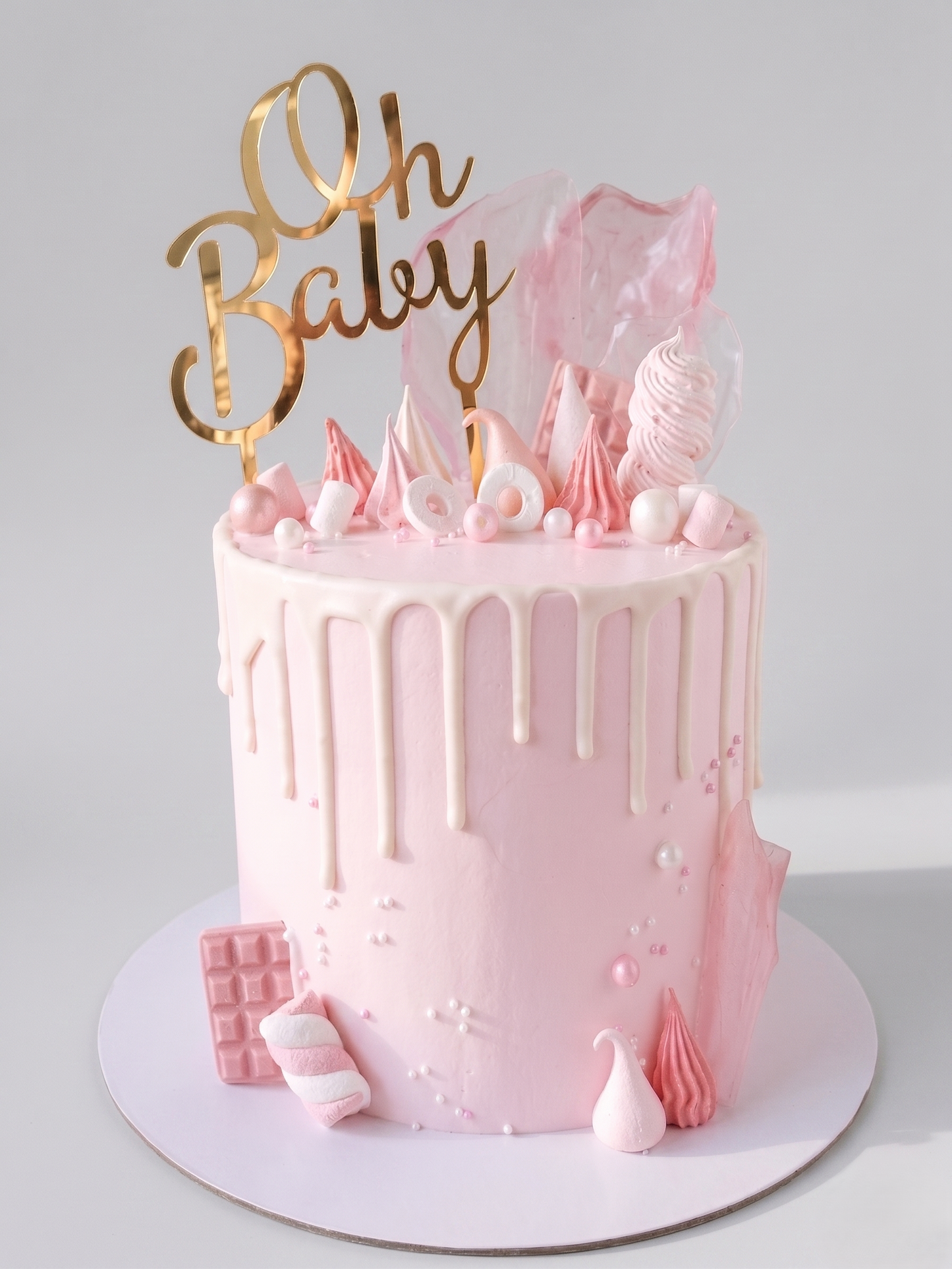 BS-314 Pastel Pink Drip Cake