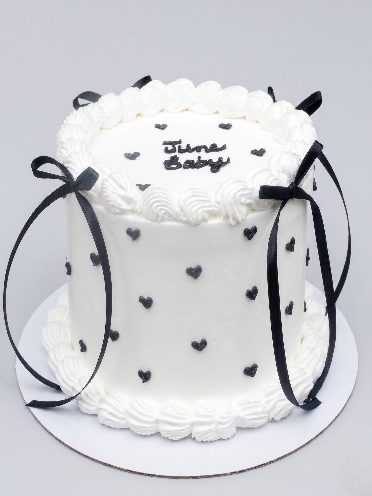 BS-320 Black Ribbon with Love Hearts