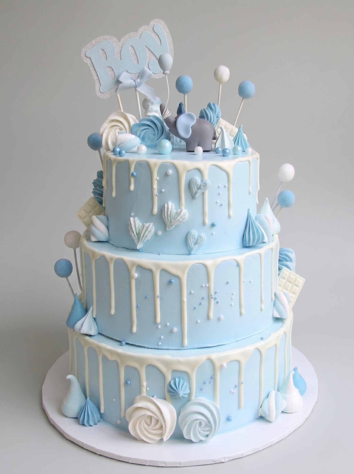 BS-483 3 Tier Blue Elephant