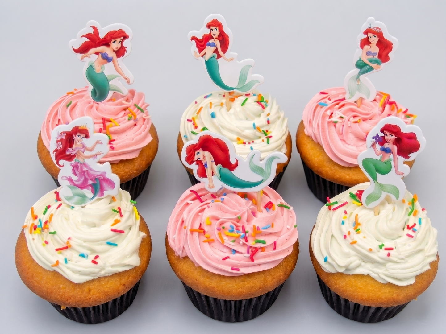CP-165 Ariel Mermaid Pick Cupcake