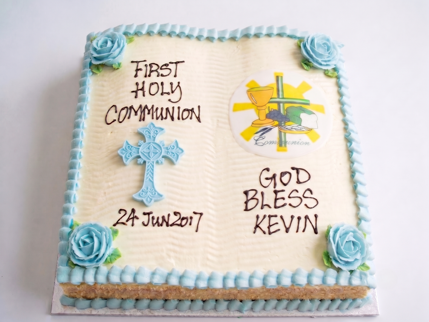 RE-105 Blue Bible Shaped Communion #1