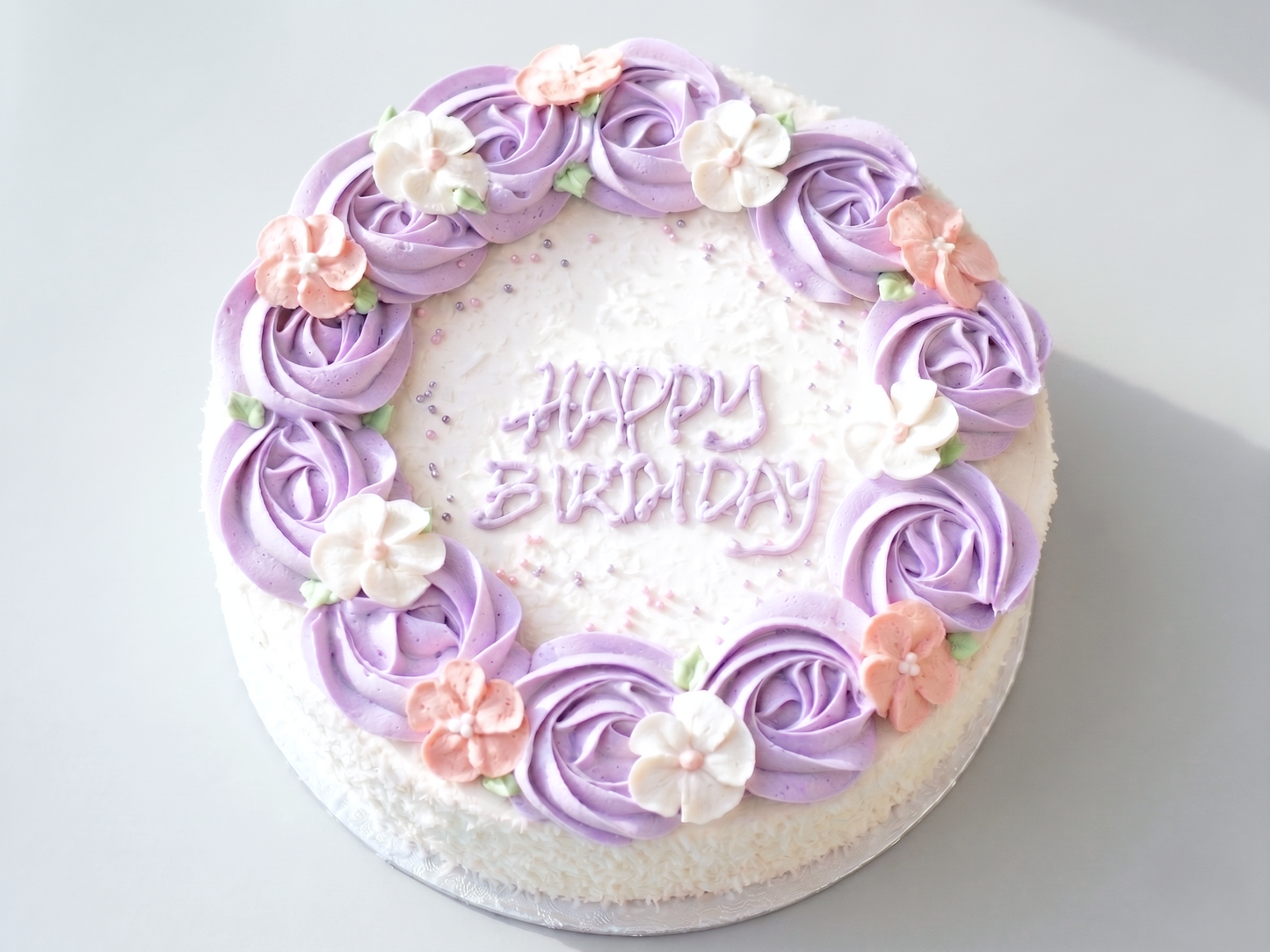 SD-050 Purple Rosy Border with Cherry Blossom