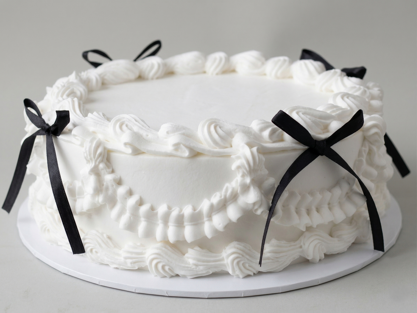 VI-008 Vintage White with Black Ribbon #1