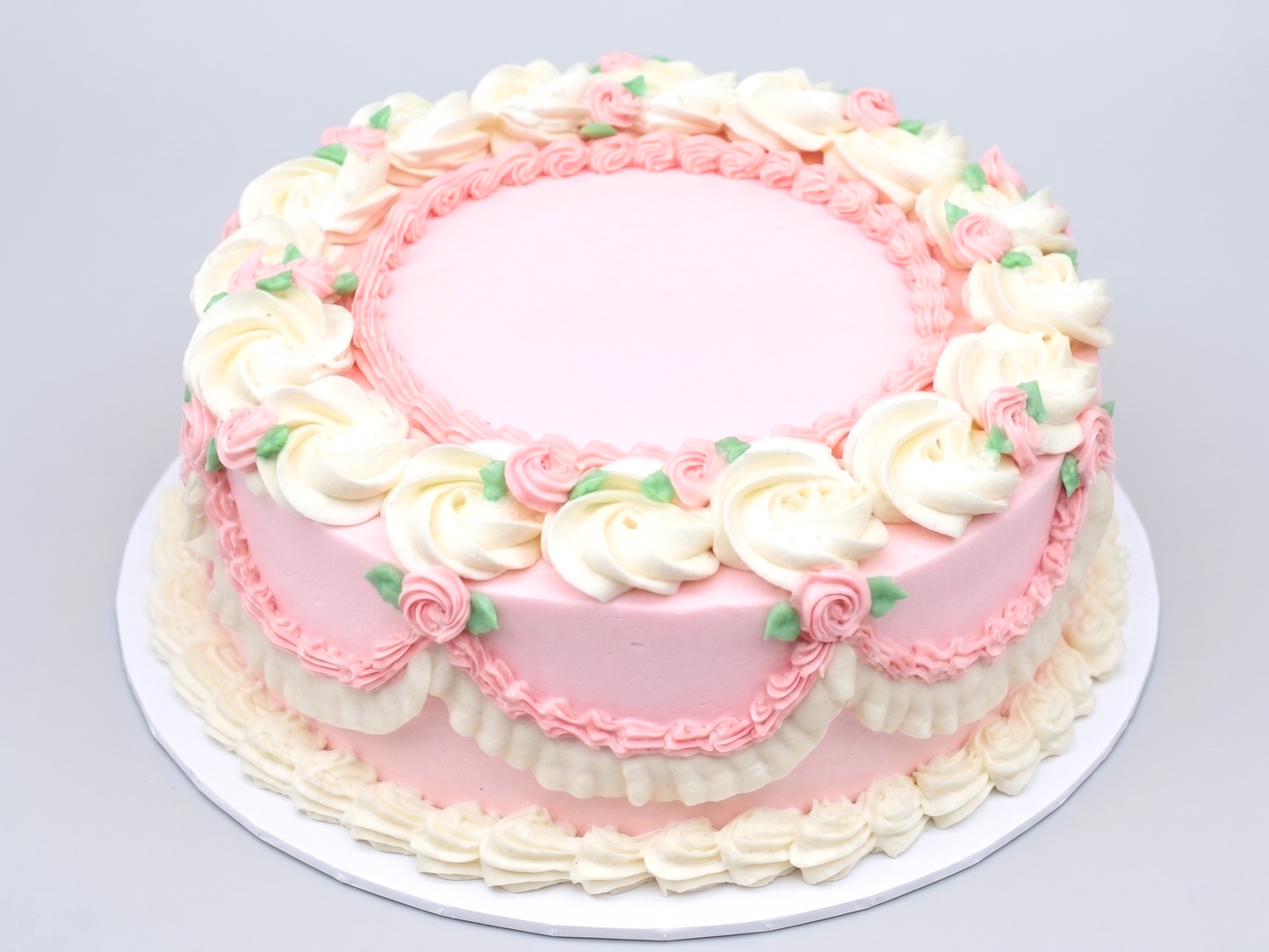 VI-012 Vintage Cake #12 Pink Roses