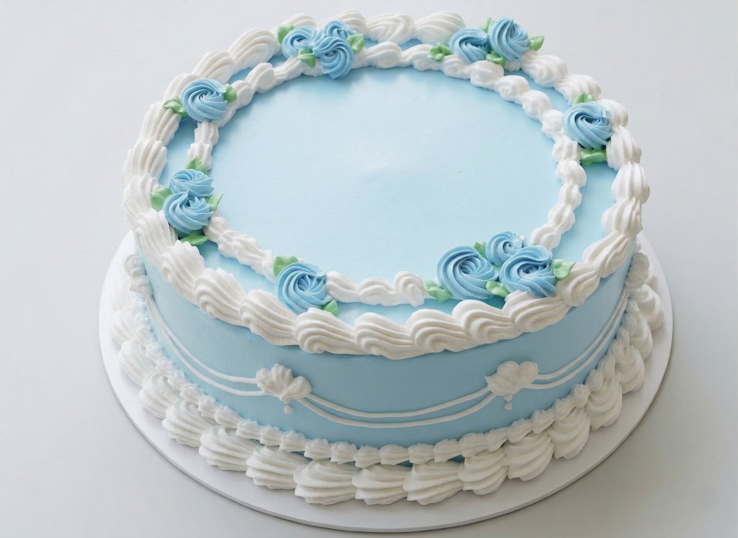 VI-031 Vintage Cake #31 Blue Roses