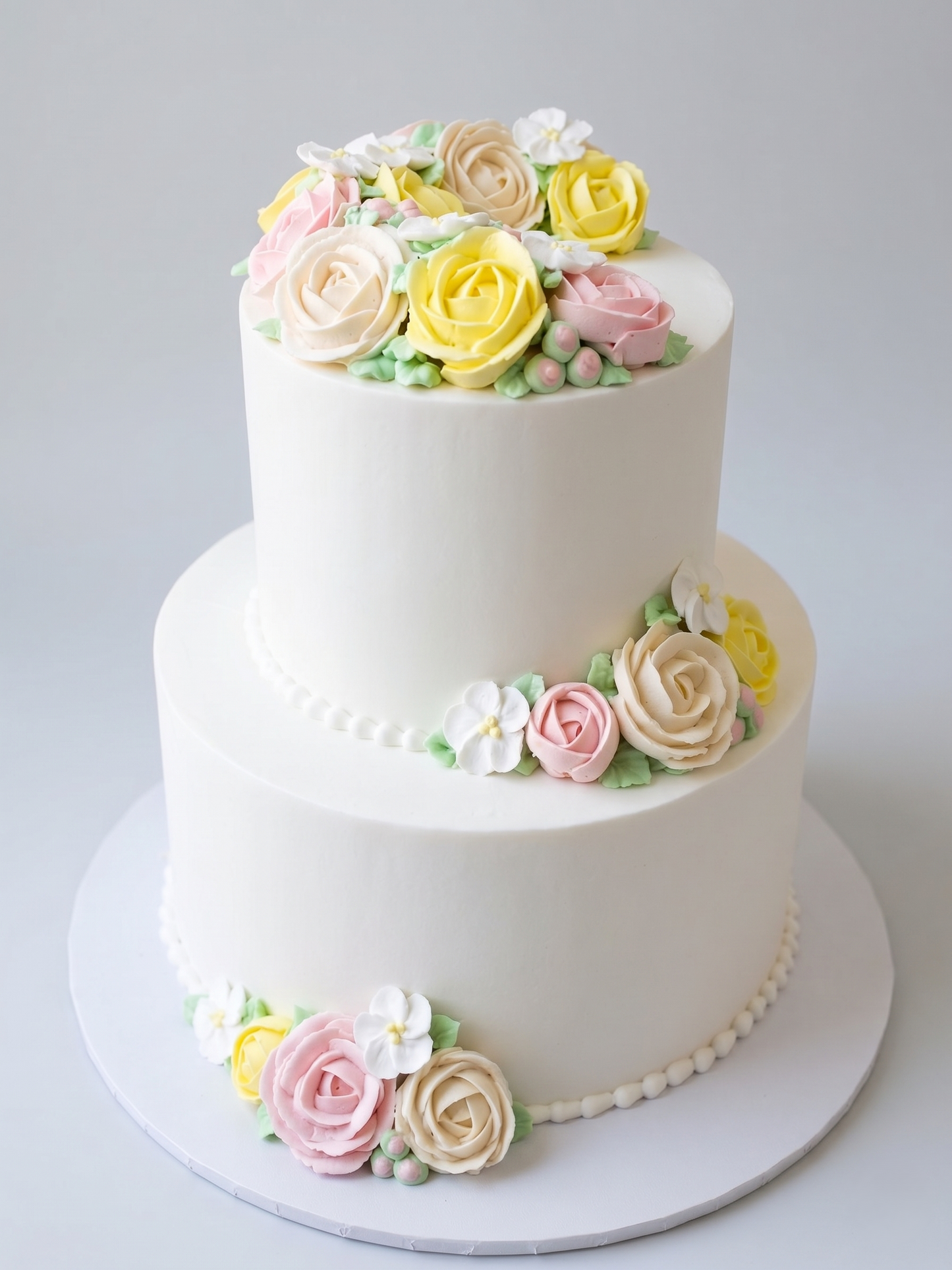 WC-202 2 Tier Double Height Floral #2 Cake