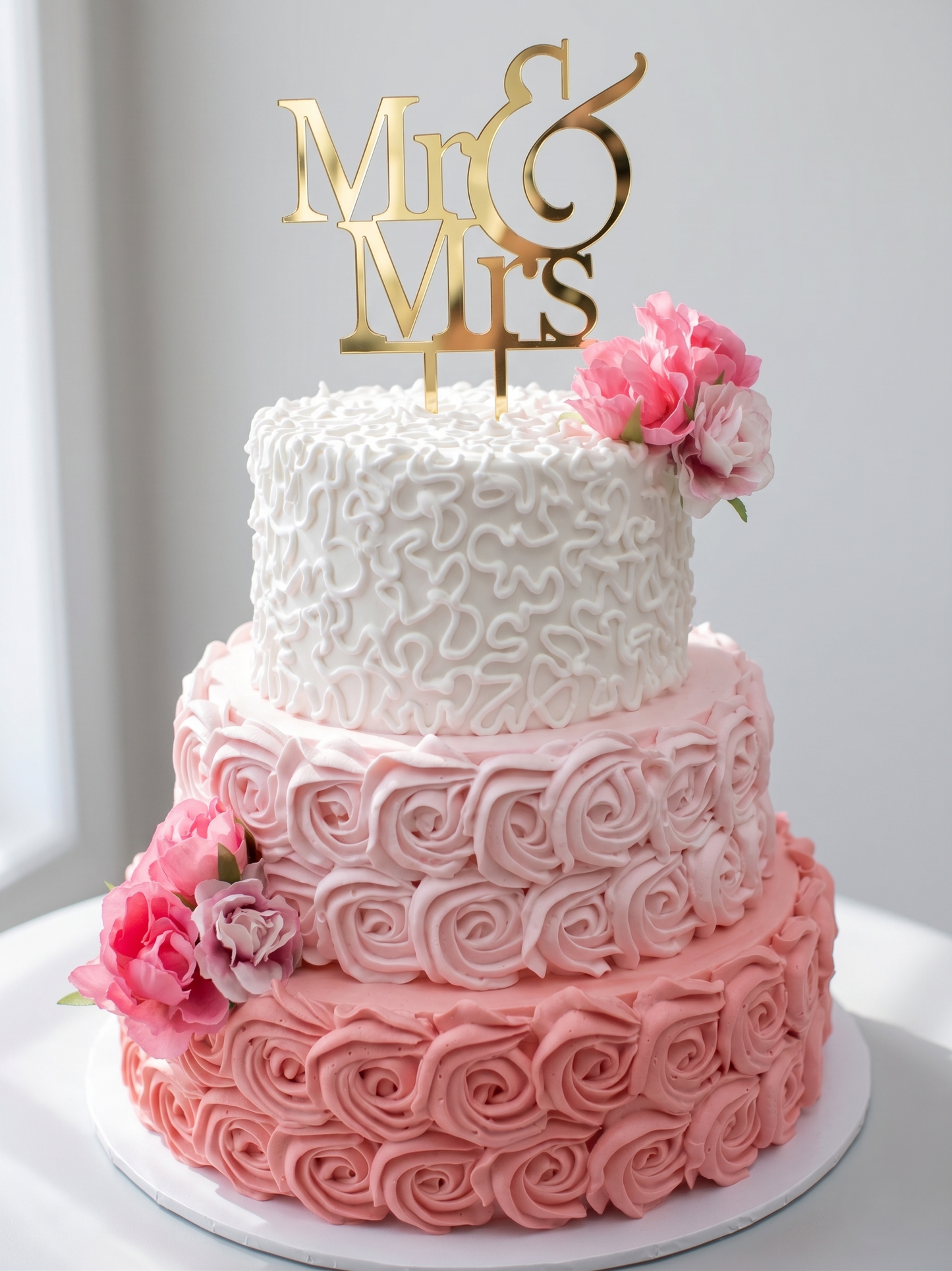 WC-302 3 Tier Pink Ombre Cake