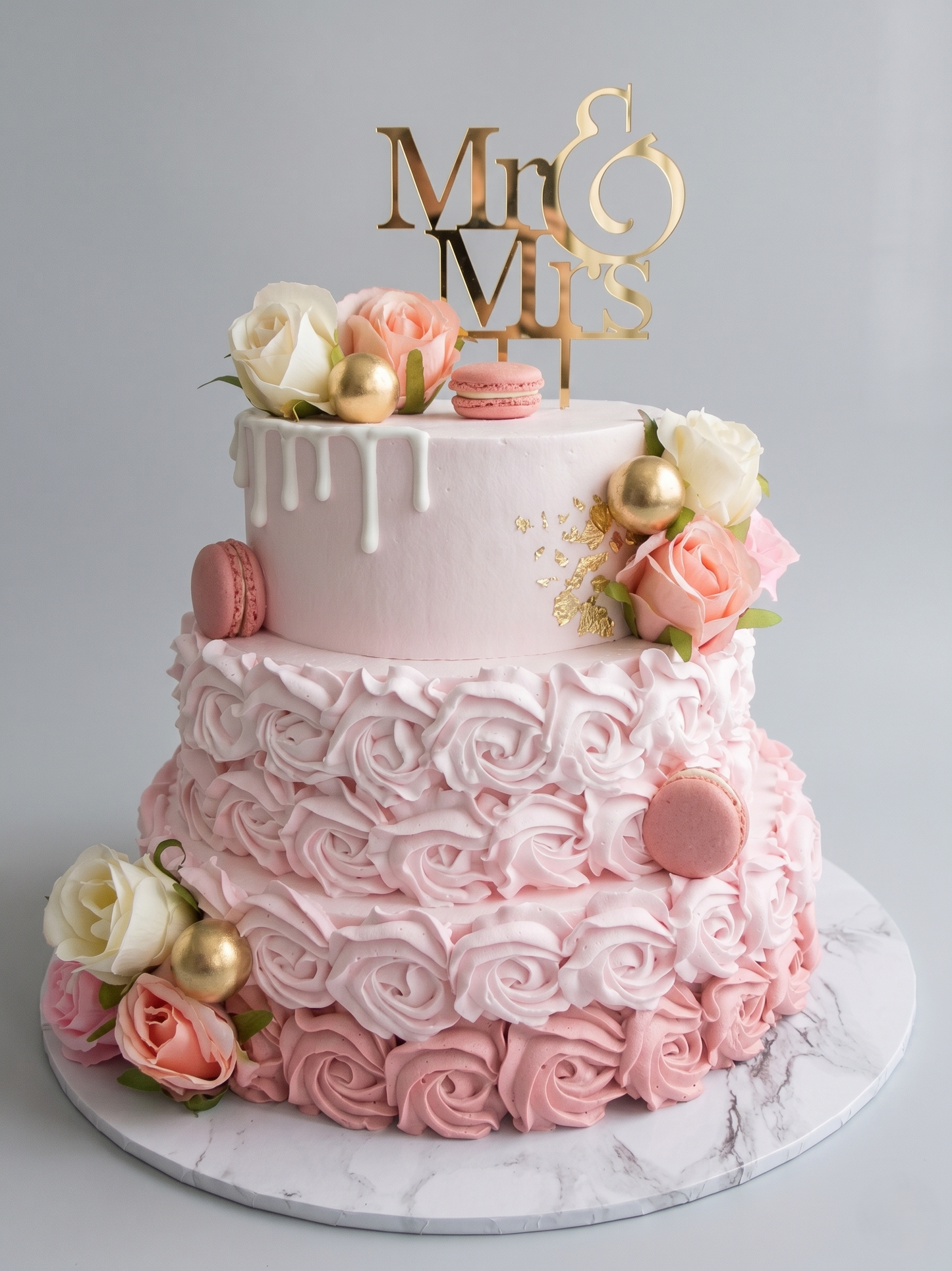 WC-307 3 Tier Pink Ombre Cake