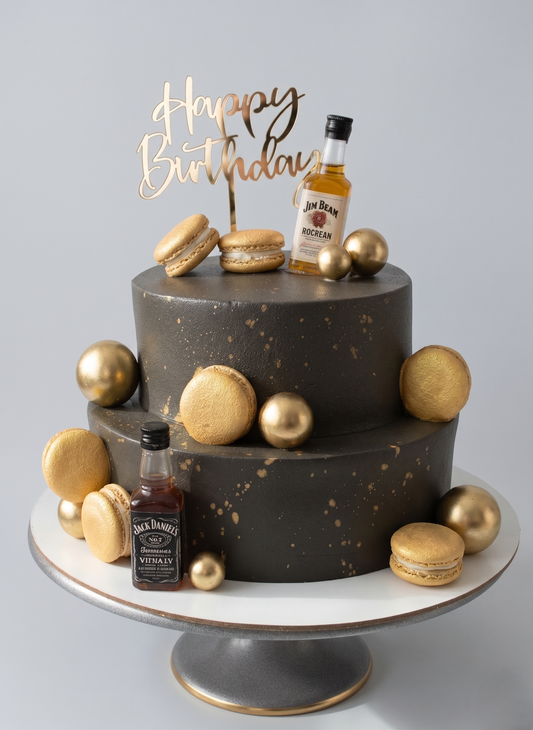B-513 Black & Gold Cake