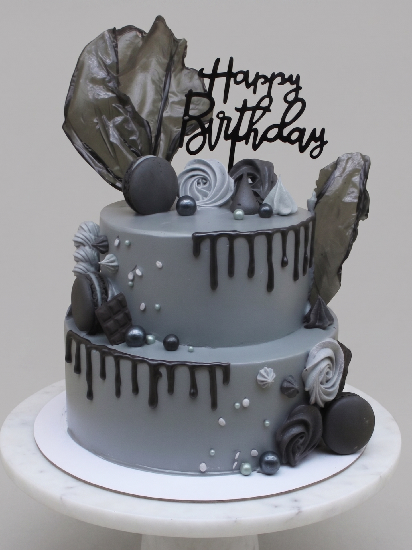 B-515 Black & Grey Cake