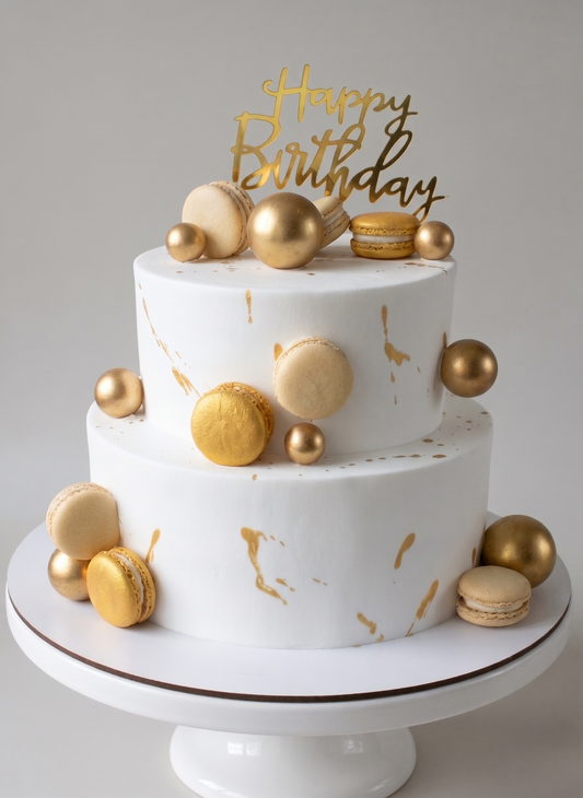 B-531 Gold Macarons