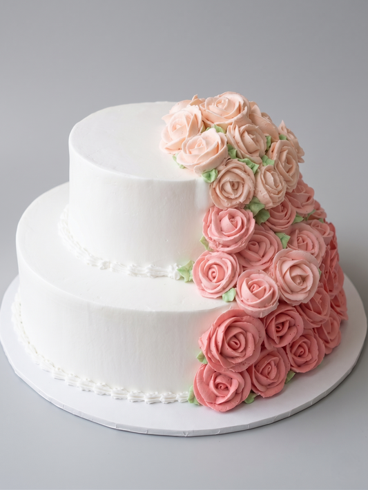 B-554  Ombre Pink Roses Garden