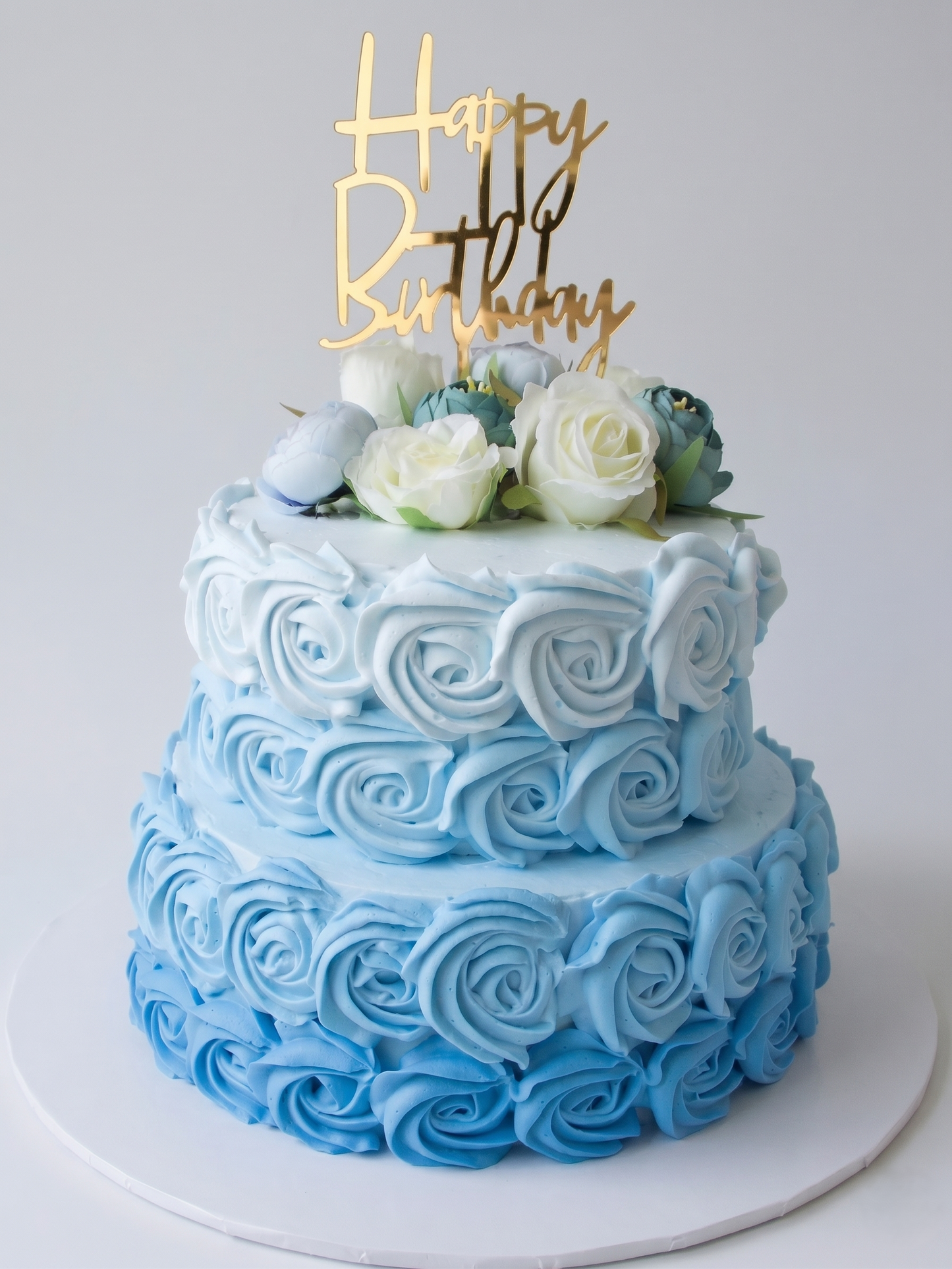 B-560 Ombre Blue Roses
