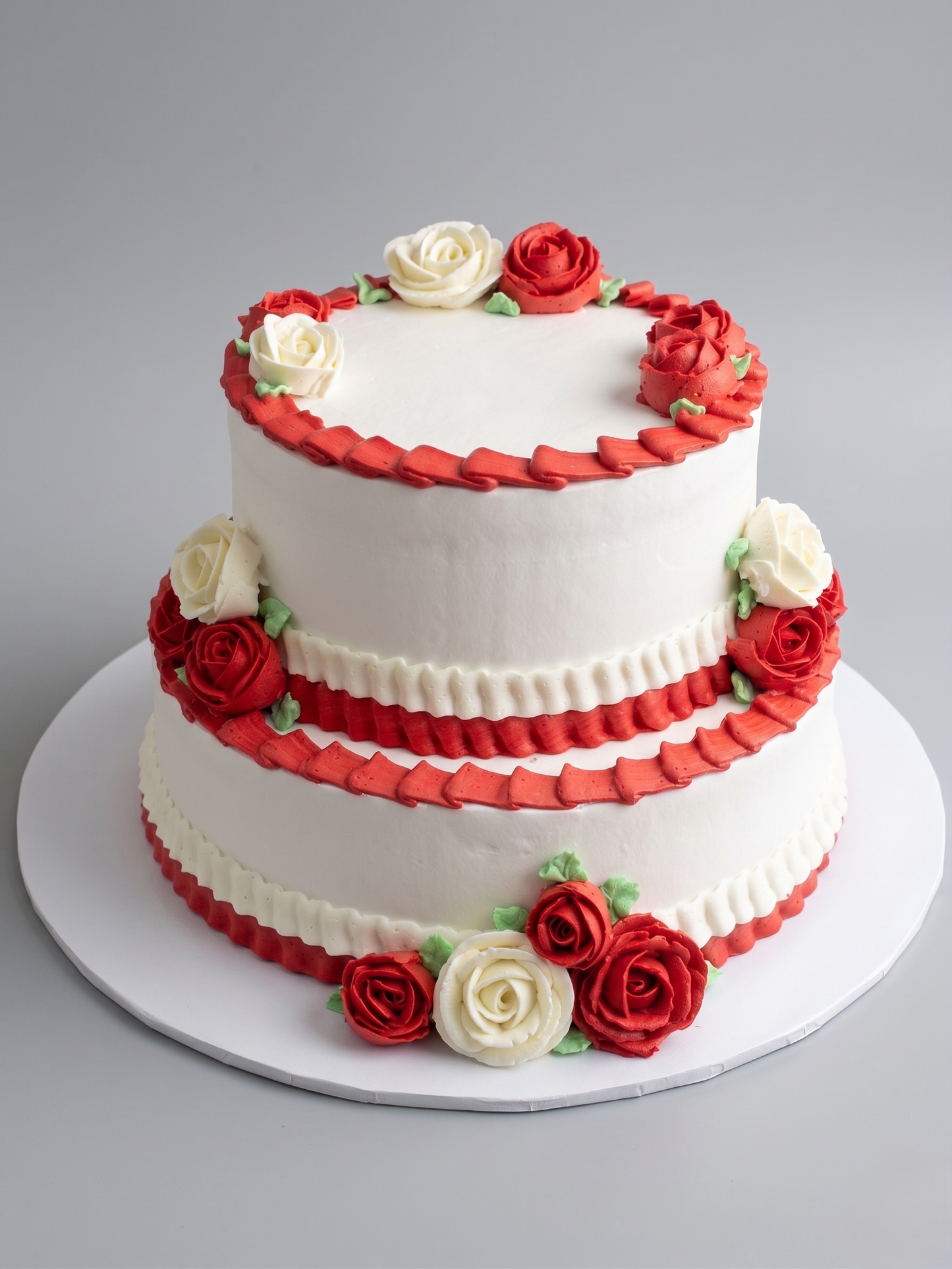 B-565 Red & White Roses
