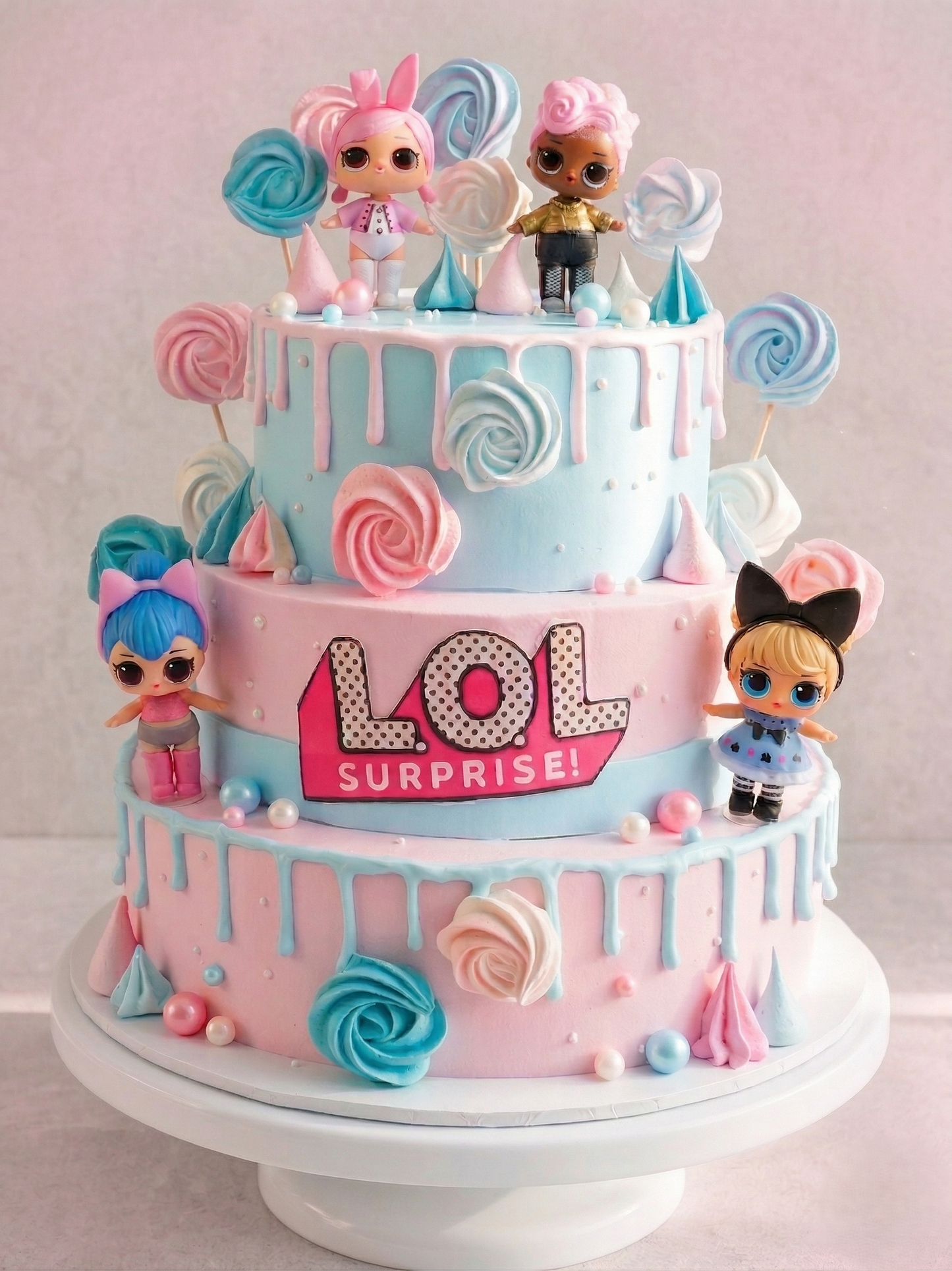 B-758  3 Tier LOL Surprise Cake