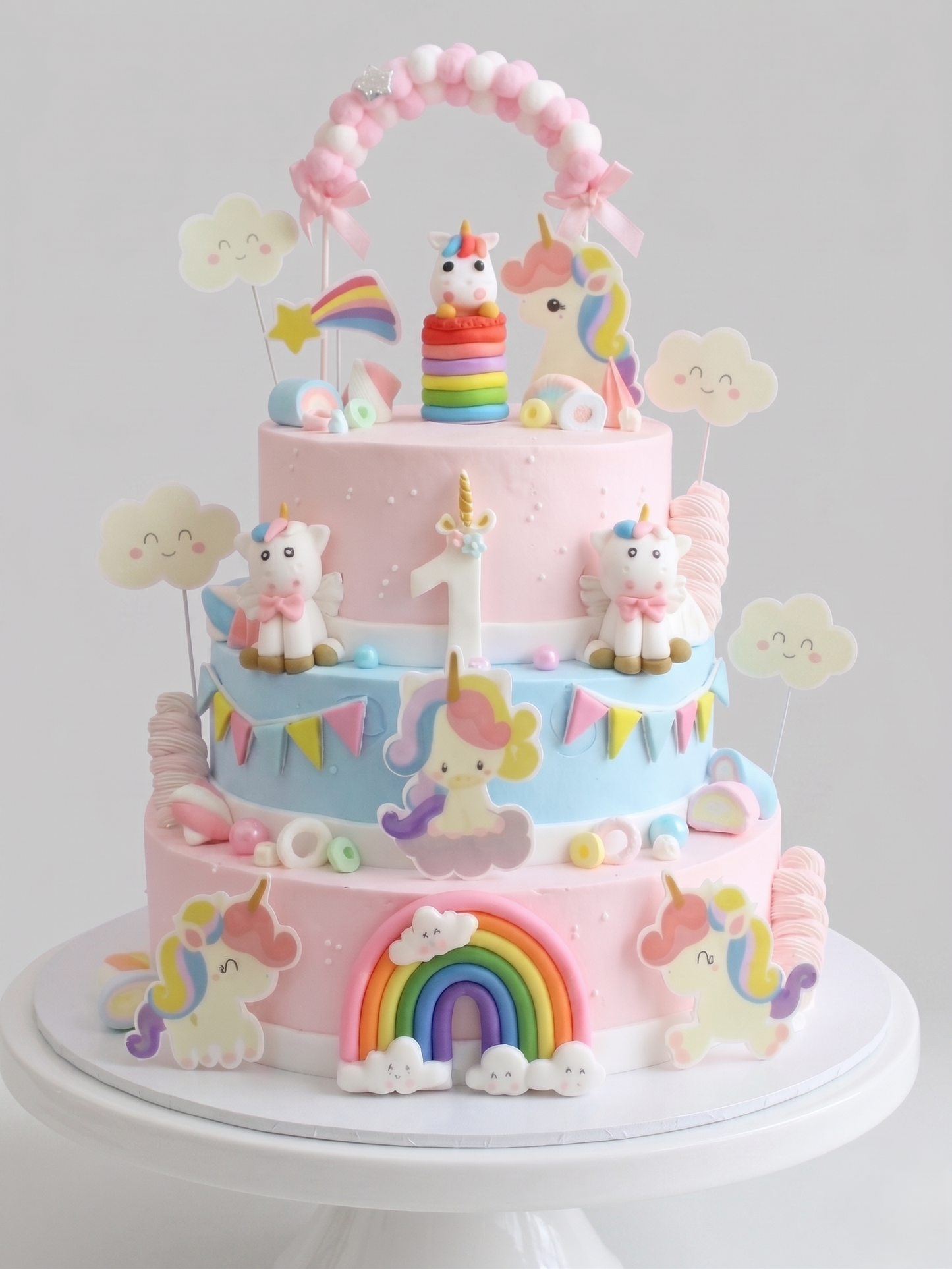 B-761 3 Tier Unicorn Cake
