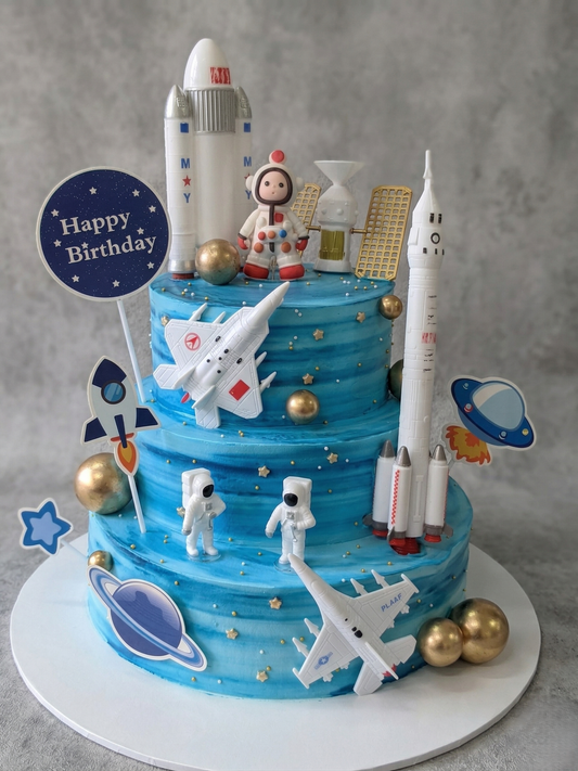 B-766 3 Tier Astronaut Boy ( Outer Space) Cake