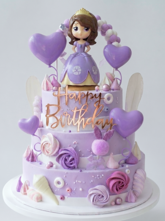 B-768 3 Tier Sofia The First Cake