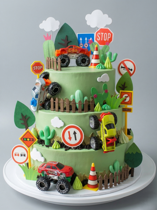 B-771 3 Tier Monster Truck Cake