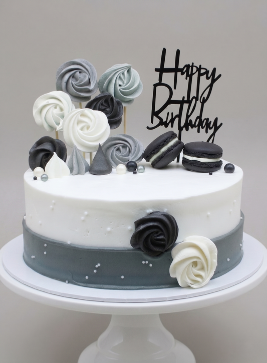 B-823 Black & White Meringue Cookies
