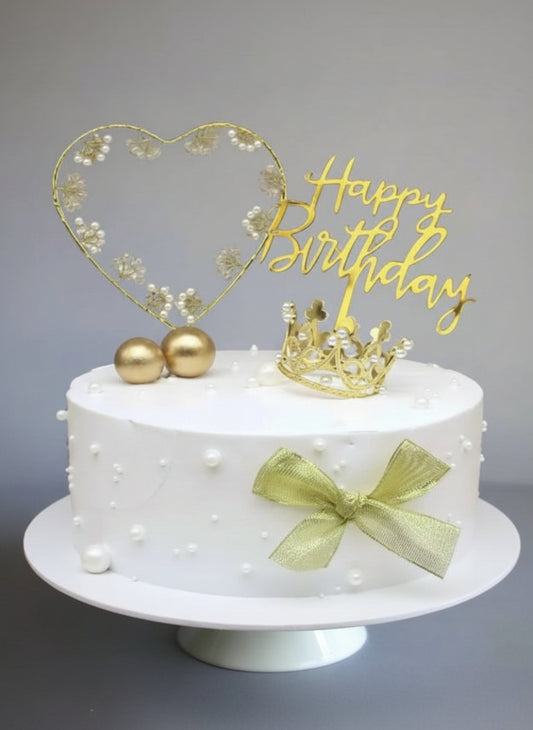 B-908 Pearl Heart with Tiara