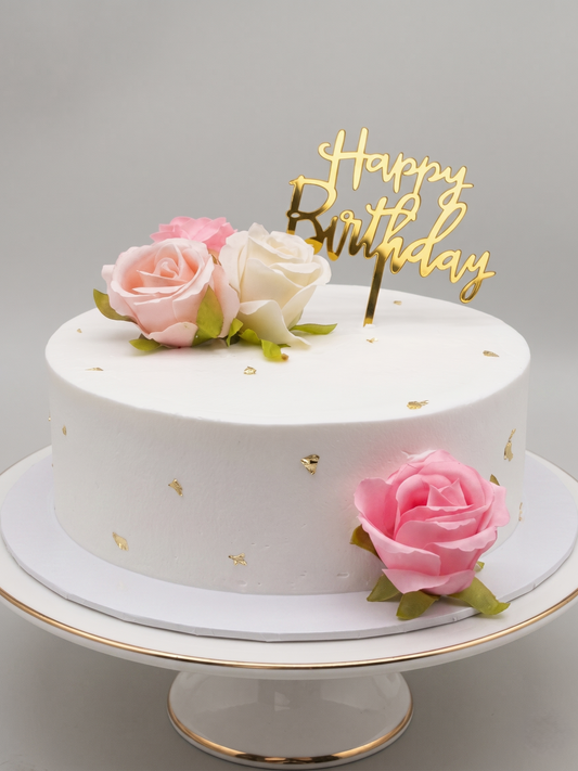 B-910 Silk Roses with Gold Leaf