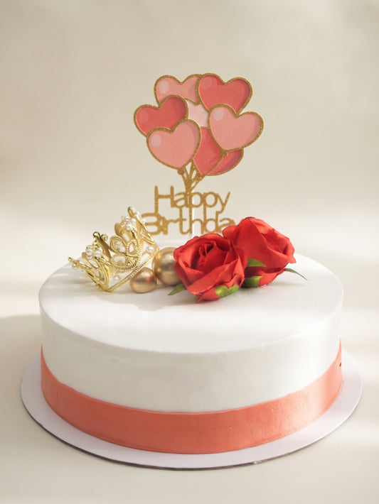 B-919 Red Heart Bunch with Crown