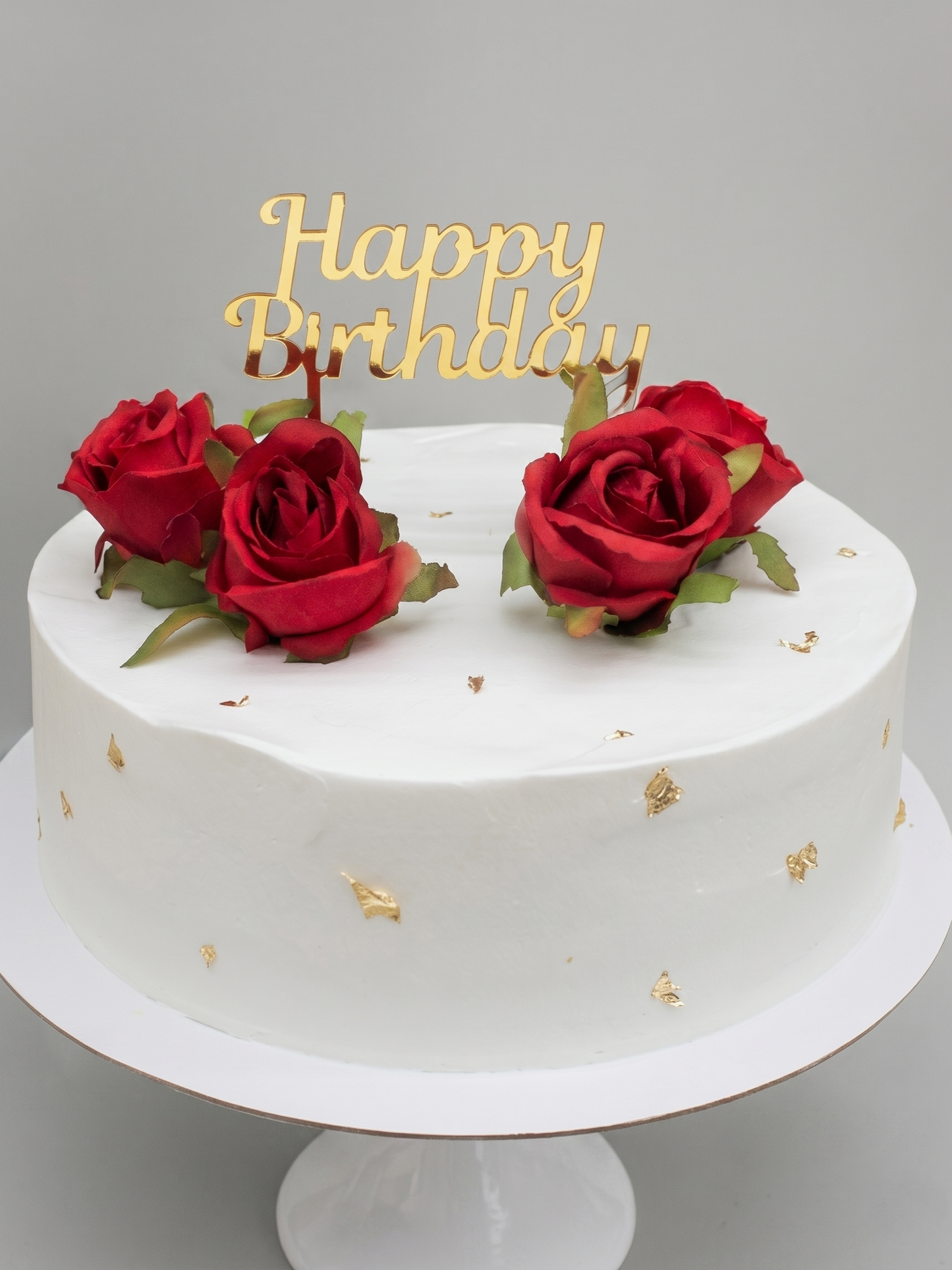 B-921 Red Roses & Gold Leaf