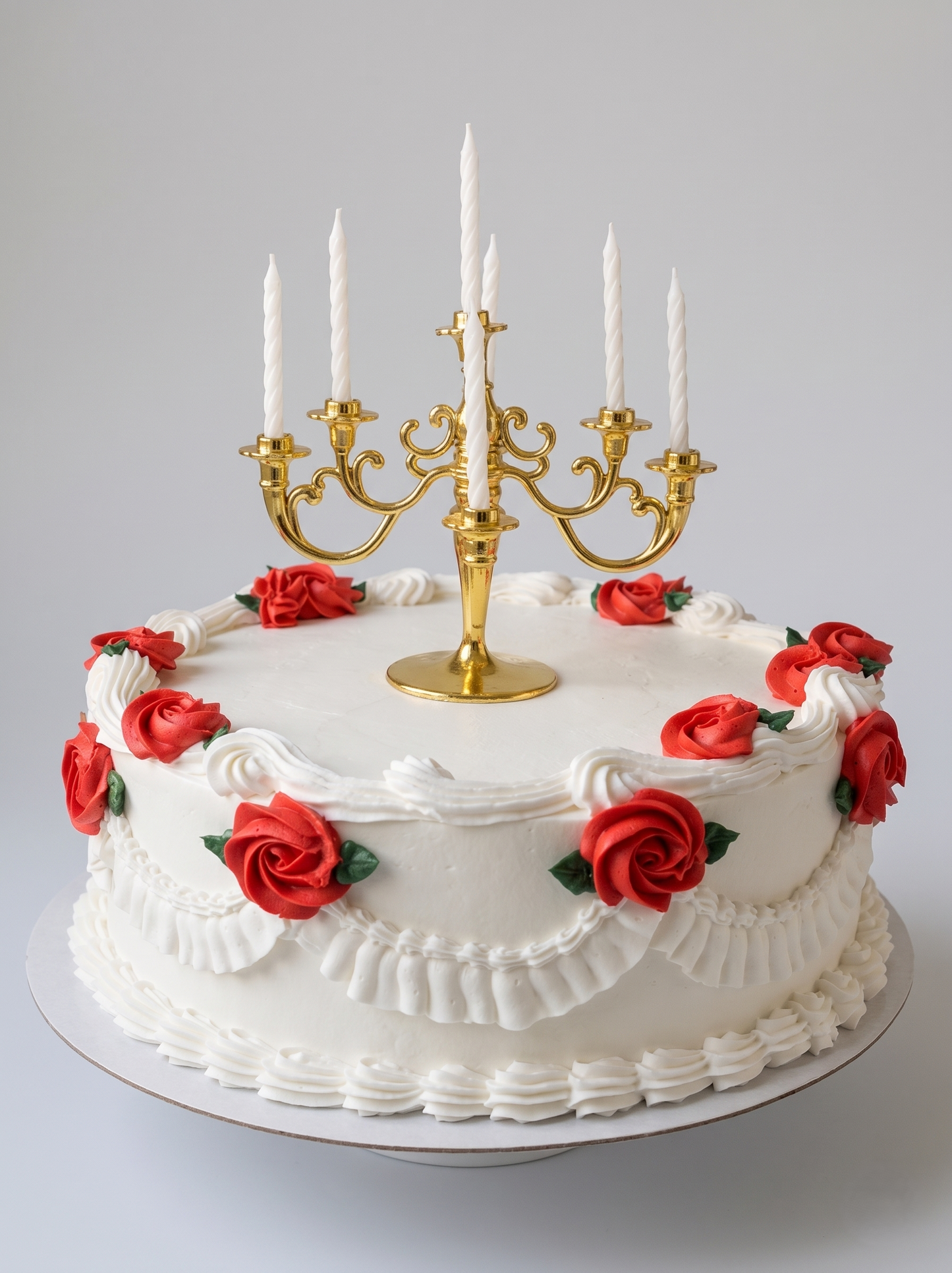 B-926 Candle Holder with Red Roses