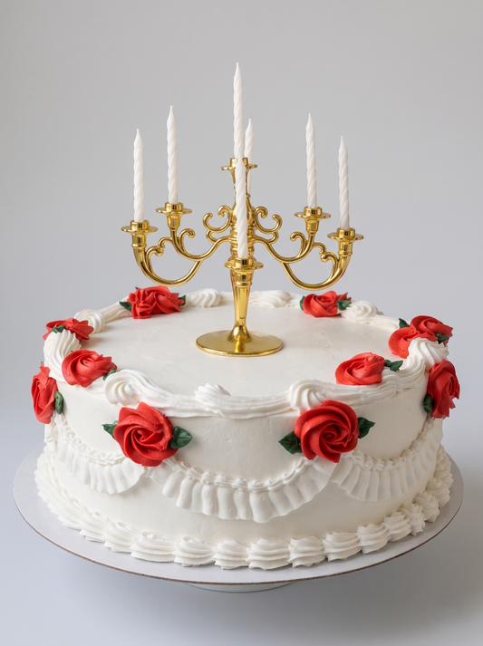 B-926 Candle Holder with Red Roses