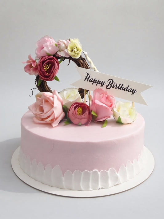 B-929 Silk Flower Wreath