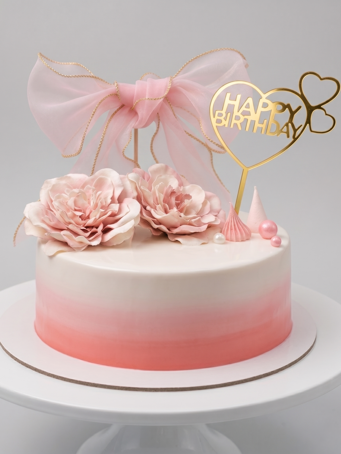 B-930 Ribbon Bow with Silk Flower