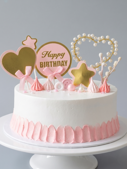 B-936 Pink & Gold Birthday Picks