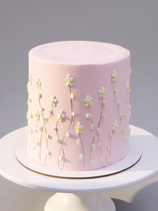 BA-017 Whimsical Wildflower Cake