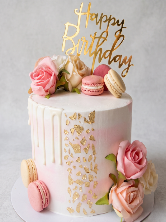 BA-028 Silk Roses with Gold Leaf