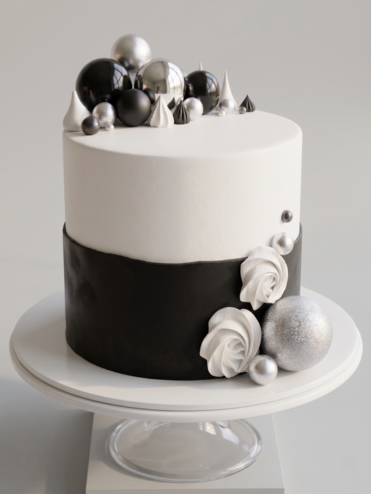 BA-060 Black and Silver Ornaments