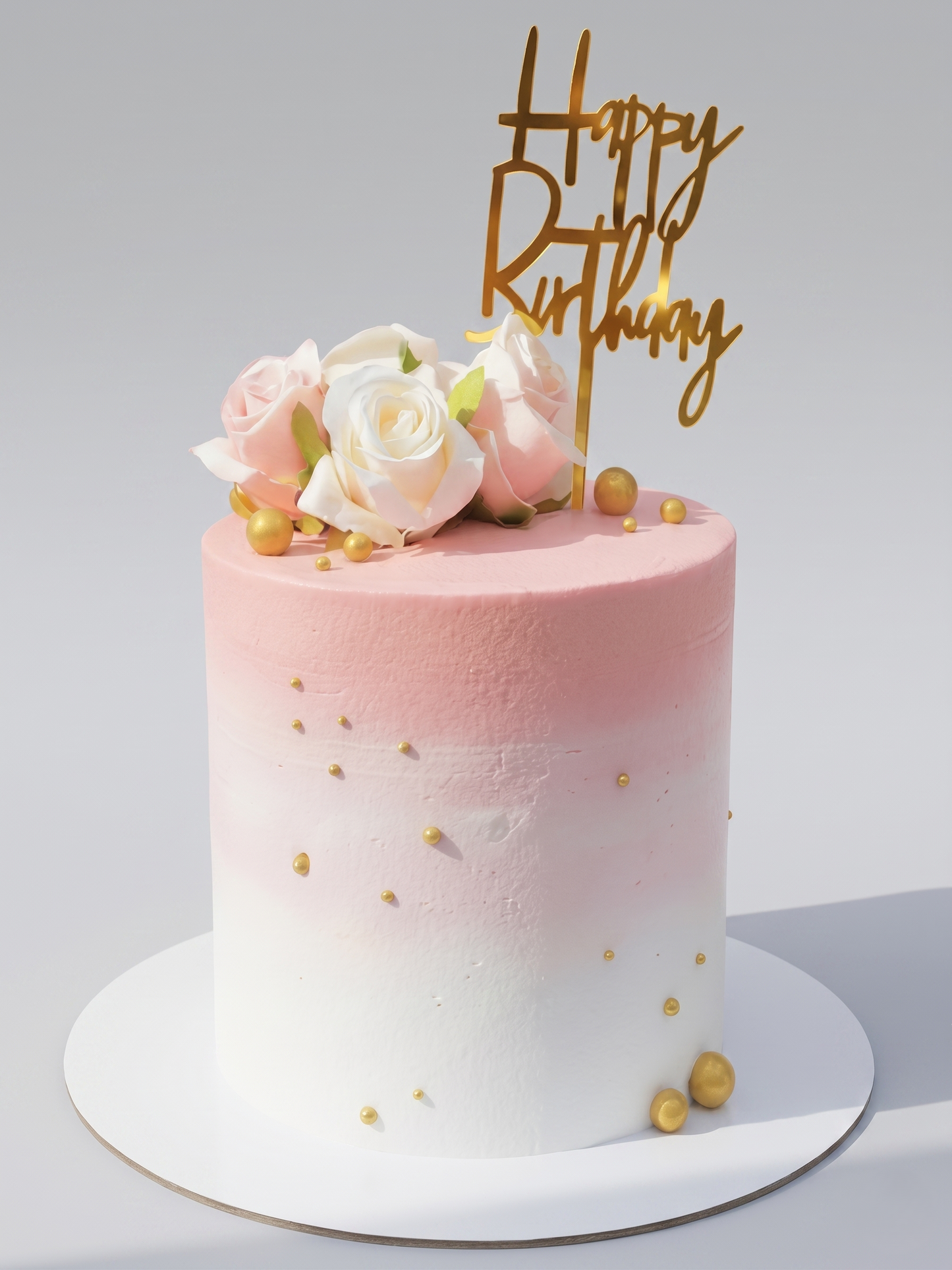 BA-072 Ombre Pink with Silk Roses