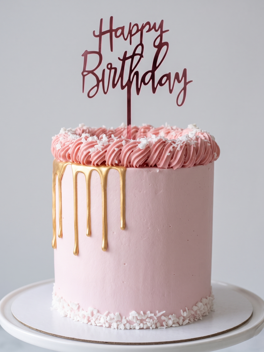 BA-094 Gold Dripping Pinkish Cake